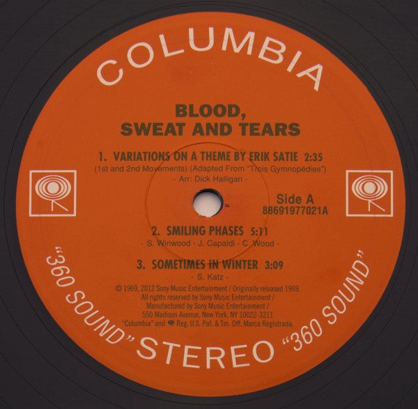 Blood, Sweat And Tears : Blood, Sweat And Tears (2x12", Album, Ltd, Num, RE, RM, 180)