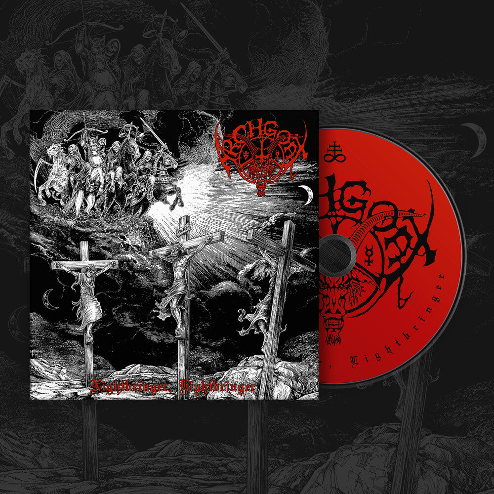 the album cover for Archgoat - Nightbringer Lightbringer