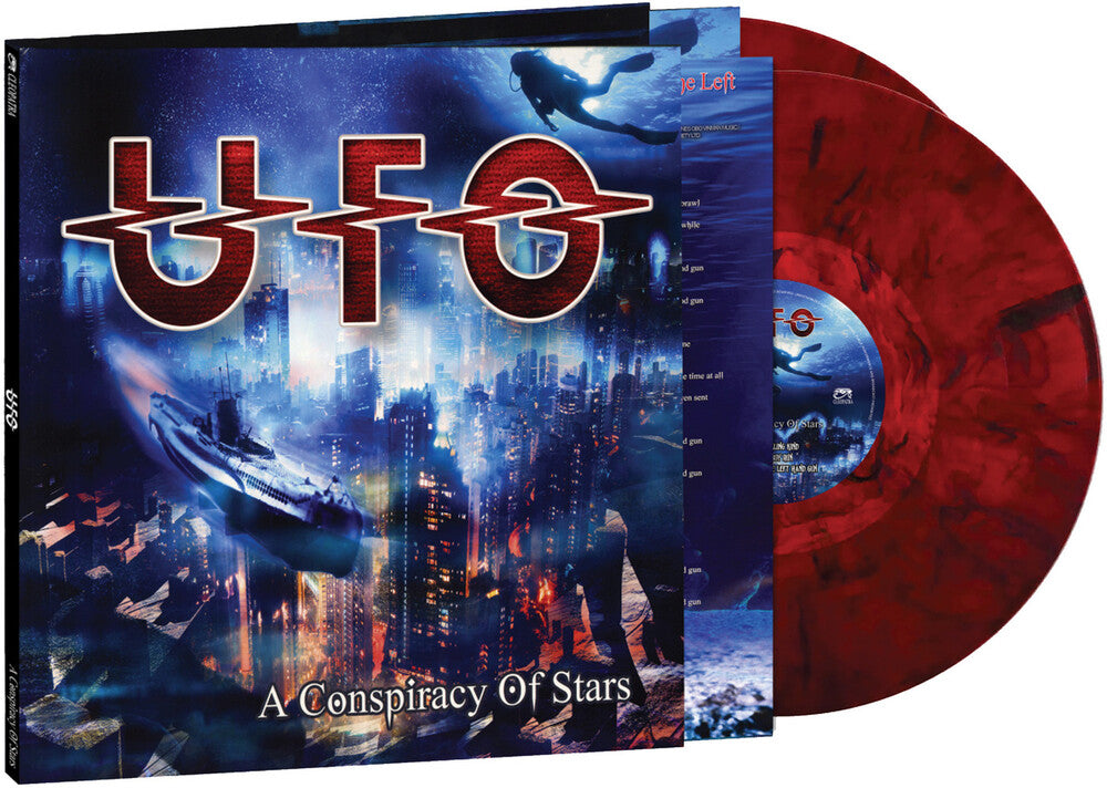 the album cover for UFO - A Conspiracy Of Stars [Red / Black Marble]