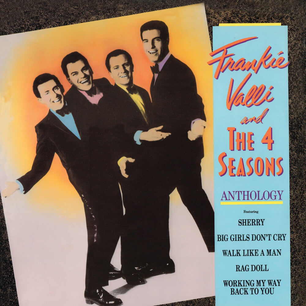 the album cover for Frankie Valli& 4 Seasons - Anthology: Greatest Hits (Blue) [Clear Vinyl] [Limited Edition]