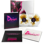 the album cover for Cliff Martinez - Drive: Original Motion Picture Soundtrack - 15th Anniversary [Gold Splatter On Clear]