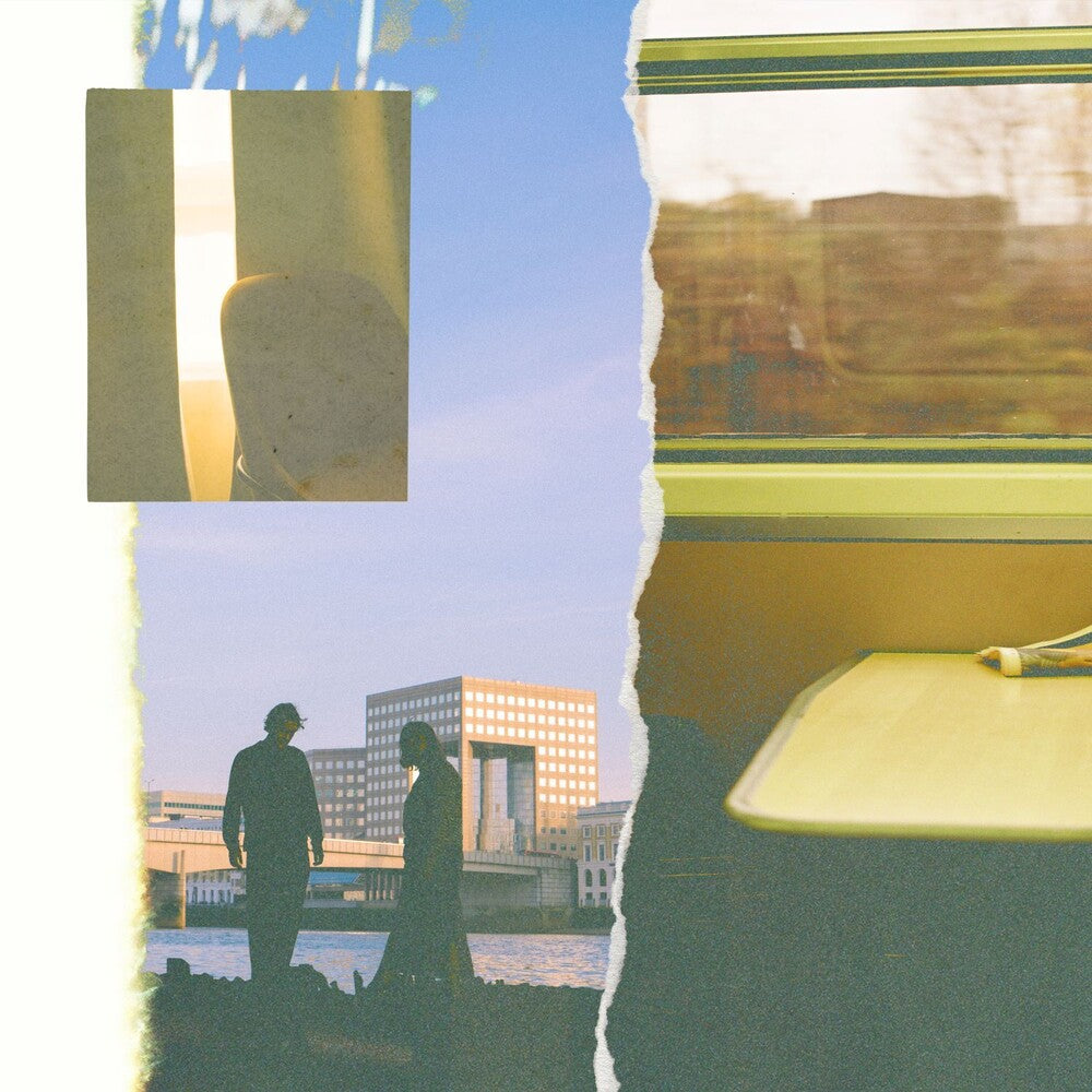 the album cover for Atmos Bloom - Everythingness - Yellow Blue & White Splatter