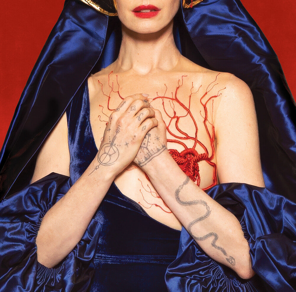the album cover for Anne Hathaway/ Hart,Daniel (Colv) (Gol) (Red) - Mother Mary: Greatest Hits - O.S.T. [Colored Vinyl] (Gol)
