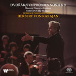 the album cover for Herbert KarajanVon - Dvorak Symphonies 8 & 9 Smetana Moldau