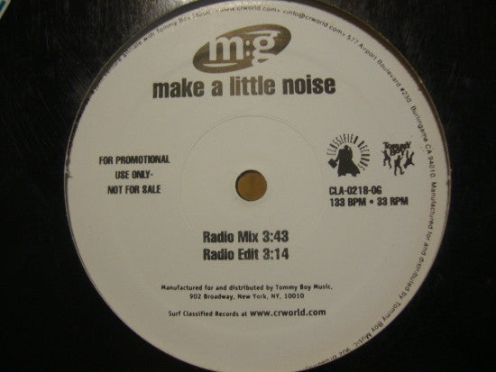 M:G : Make A Little Noise (12", Single, Promo)