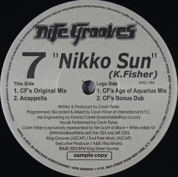 7 : Nikko Sun (12", Promo)