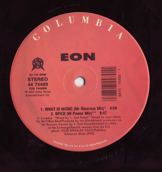 Eon : What Is Music / Spice (Juan Atkins Mix) (12")