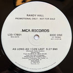Randy Hall : As Long As I Can Last (12", Promo)