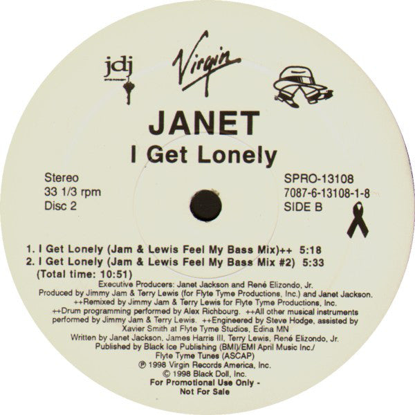 Janet* : I Get Lonely (2x12", Single, Promo)