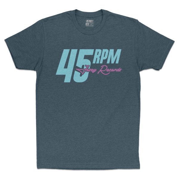ジョジー 45 RPM Tシャツ [ベイビーブルー オン グレー]