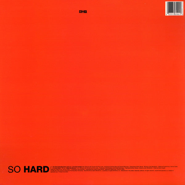 Pet Shop Boys : So Hard (12", Maxi)