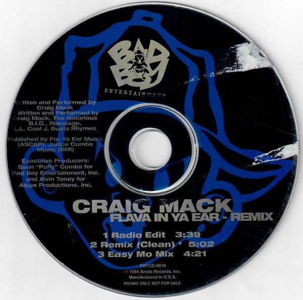 Craig Mack : Flava In Ya Ear (Remix) (CD, Single, Promo)
