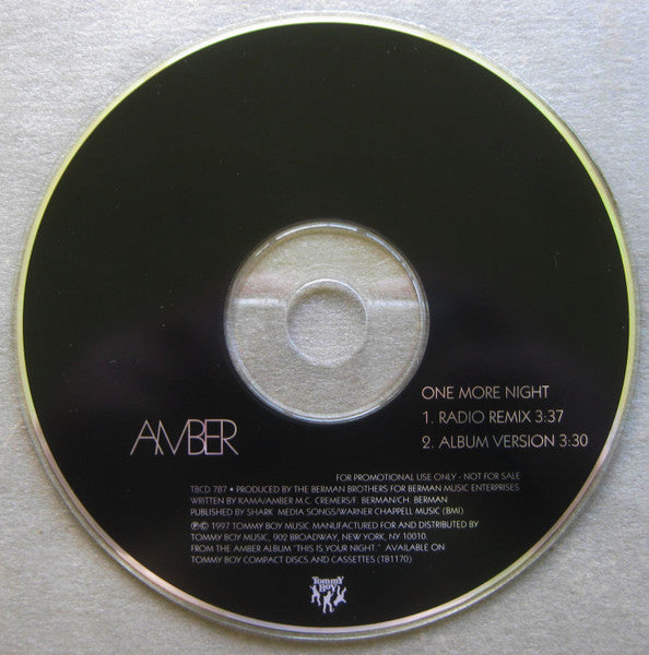 Amber : One More Night (CD, Single, Promo)