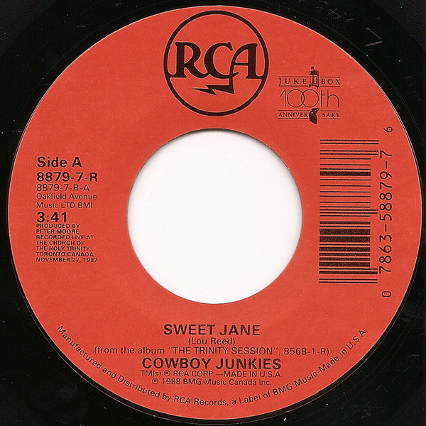 Cowboy Junkies : Sweet Jane (7", Single, Styrene)