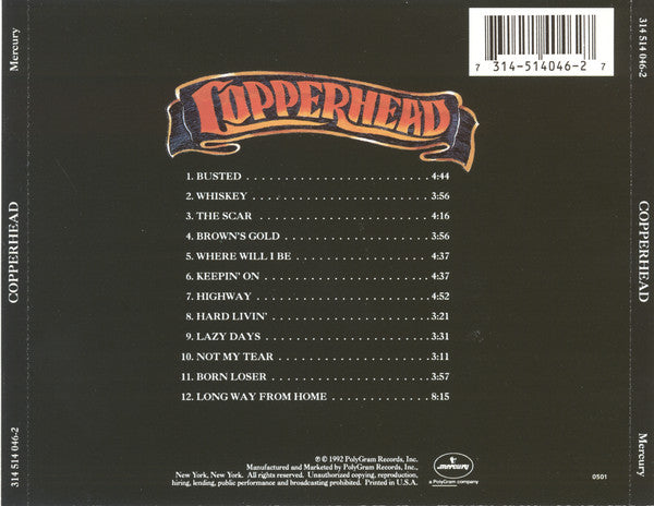 Copperhead (2) : Copperhead (CD, Album)