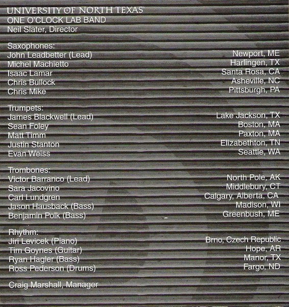 1:00 O'Clock Lab Band : Lab 2008 (CD, Album)