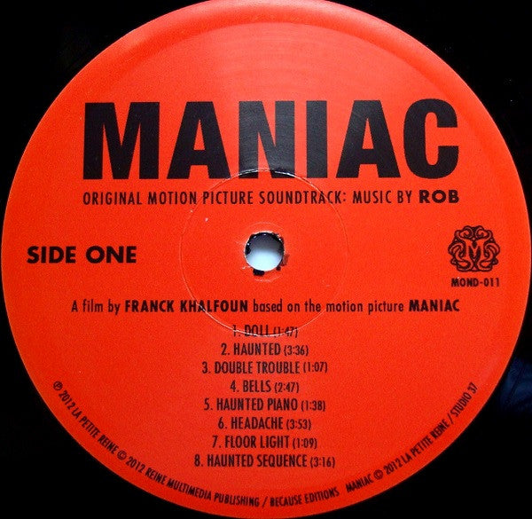 Rob : Maniac (Original Motion Picture Soundtrack) (LP, Ltd, RM, Whi)