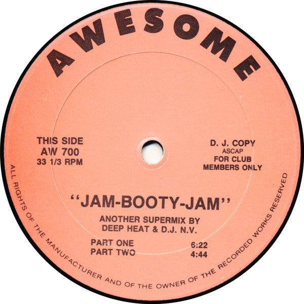 Various : Jam-Booty-Jam (12", Mixed, Promo, Unofficial)