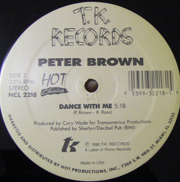 Peter Brown (2) : Do Ya Wanna Get Funky With Me / Dance With Me (12", RE)