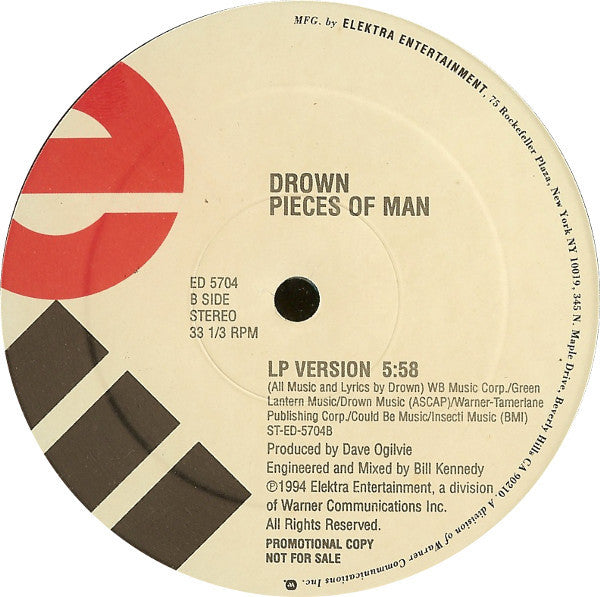 Drown : Pieces Of Man (12", Promo)