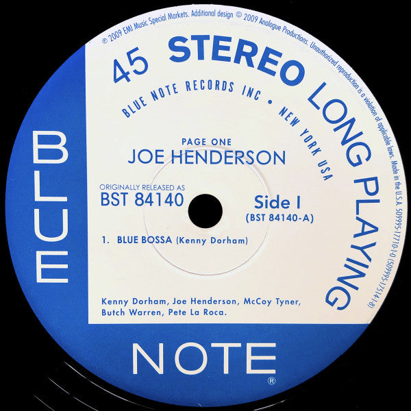 Joe Henderson : Page One (2x12", Album, Ltd, RE)