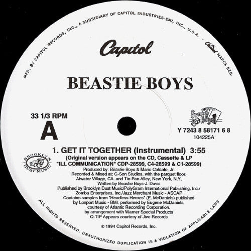 Beastie Boys : Get It Together (12", Single)