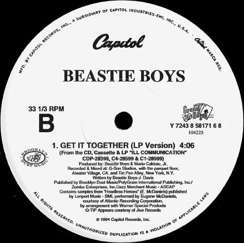 Beastie Boys : Get It Together (12", Single)