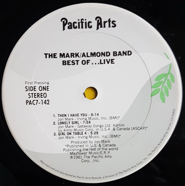 The Mark/Almond Band* : Best Of ... Live (LP)