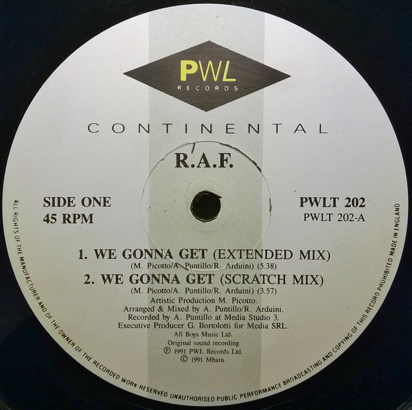 R.A.F. : We Gonna Get (12")