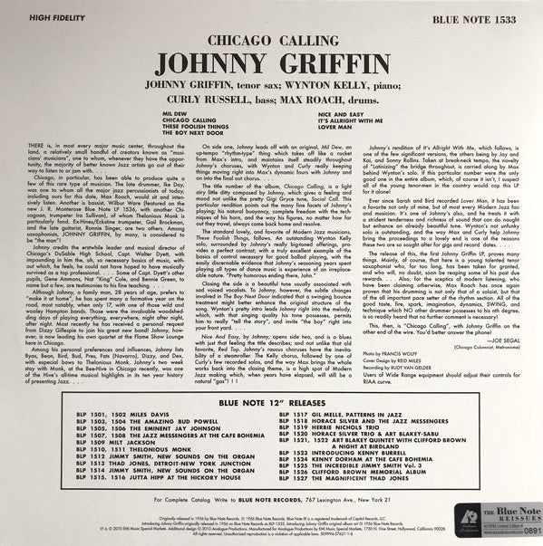Johnny Griffin : Introducing Johnny Griffin (2x12", Album, Mono, Ltd, Num, RE, 180)