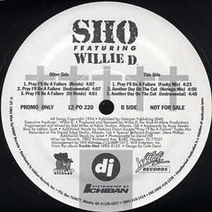 Sho : Pray I'll Be A Failure (12", Promo)