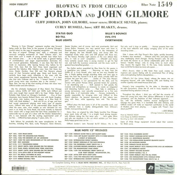 Cliff Jordan*, John Gilmore : Blowing In From Chicago (2x12", Album, Mono, Ltd, Num, RE, 180)