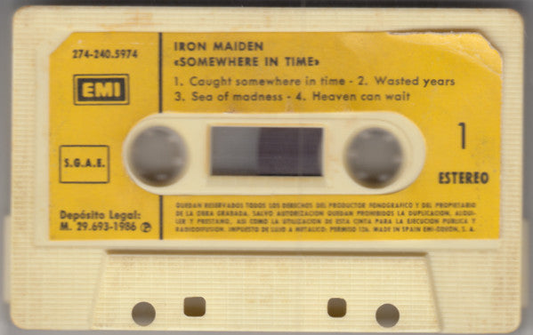 Iron Maiden : Somewhere In Time (Cass, Album)