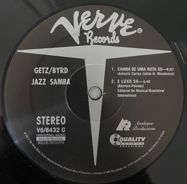 Stan Getz, Charlie Byrd : Jazz Samba (2x12", Album, Ltd, Num, RE, RM, 200)