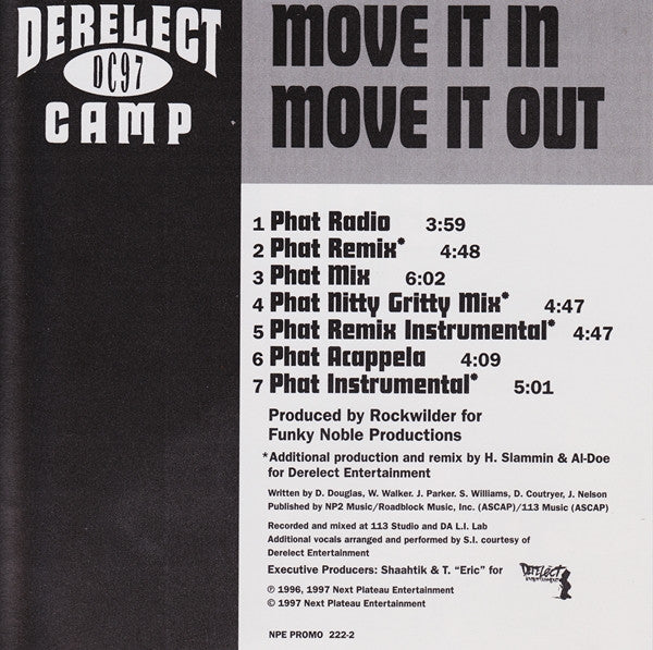 Derelect Camp : Move It In Move It Out (CD, Single, Promo)