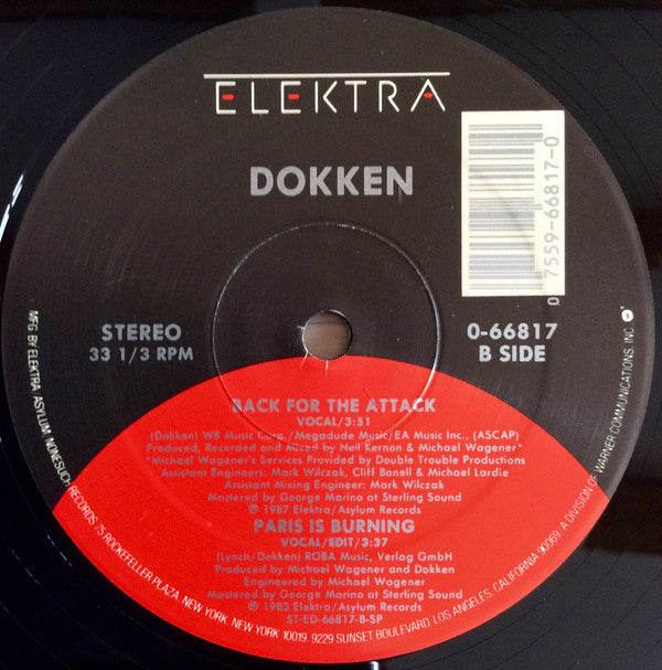 Dokken : Dream Warriors (Theme From A Nightmare On Elm Street 3) (12")
