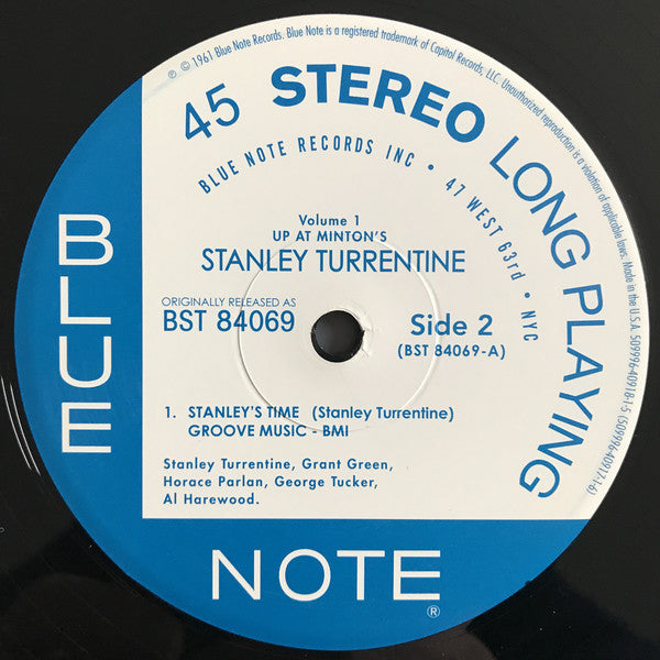 Stanley Turrentine : Up At "Minton's", Vol. 1 (2x12", Album, Ltd, Num, RE, 180)