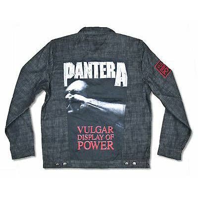 Pantera Vulgar Display Of Power Black Denim Jacket Denim Jacket