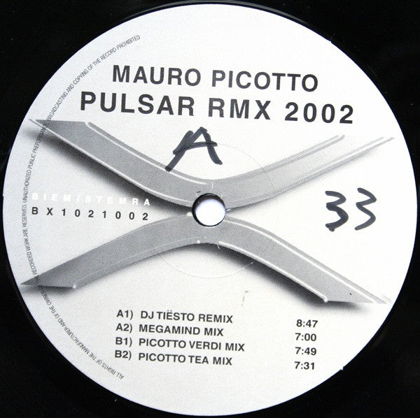 Mauro Picotto : Pulsar (Rmx 2002) (12")
