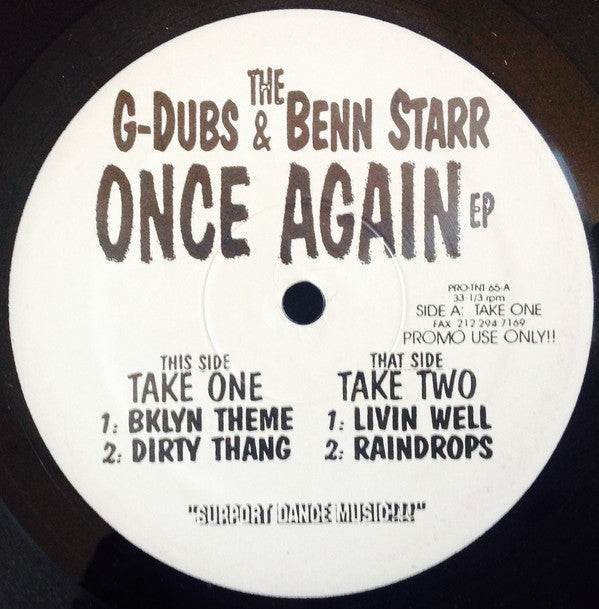 G-Dubs & Benn Starr : Once Again EP (12", EP, Promo)