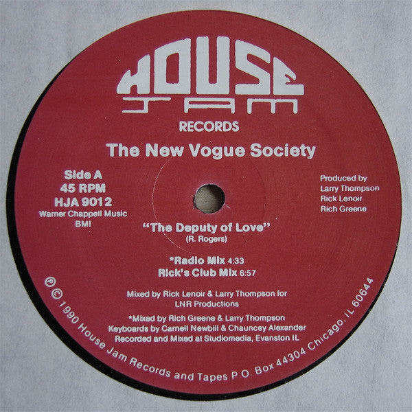The New Vogue Society : The Deputy Of Love (12")
