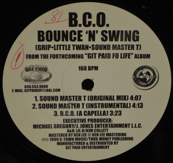 B.C.O. : Bounce & Swing (12")