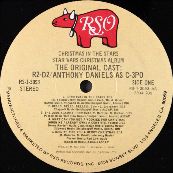 The Original Cast* : R2-D2 - Anthony Daniels (2) As C-3PO : Christmas In The Stars (Star Wars Christmas Album) (LP, Album, 18 )