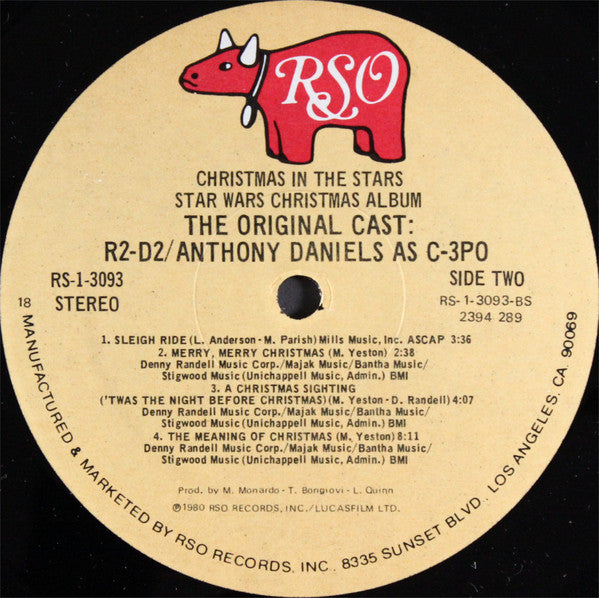 The Original Cast* : R2-D2 - Anthony Daniels (2) As C-3PO : Christmas In The Stars (Star Wars Christmas Album) (LP, Album, 18 )