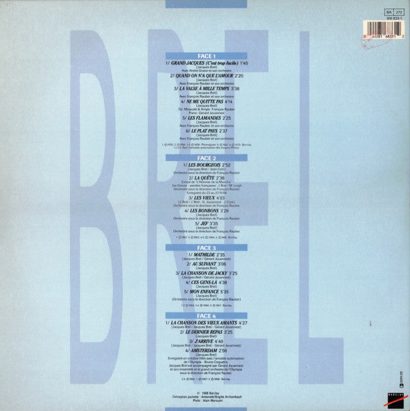 Brel* : Quinze Ans D'Amour (2xLP, Comp, Gat)