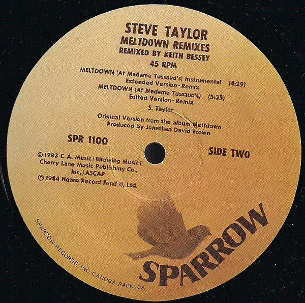 Steve Taylor (2) : Meltdown Remixes (12", Single)