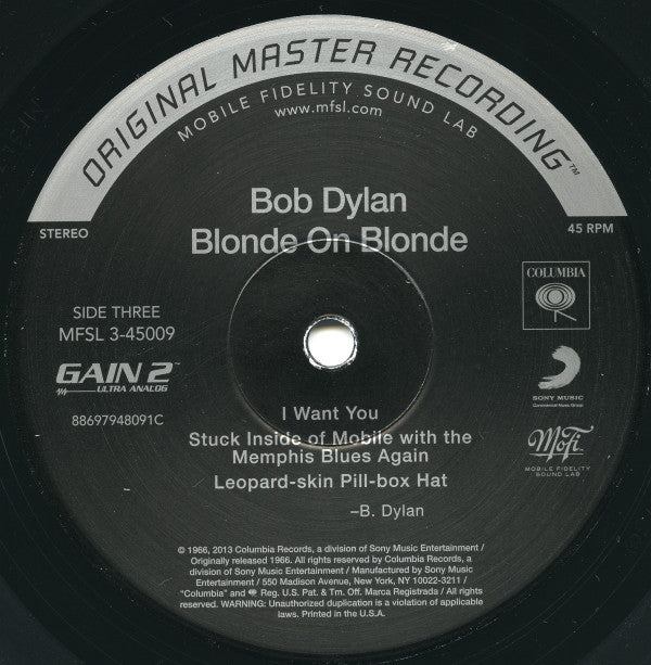 Bob Dylan : Blonde On Blonde (3x12", Album, RE, RM, 180 + Box, Ltd, Num)