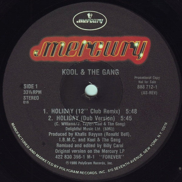 Kool & The Gang : Holiday (12", Single, Promo)