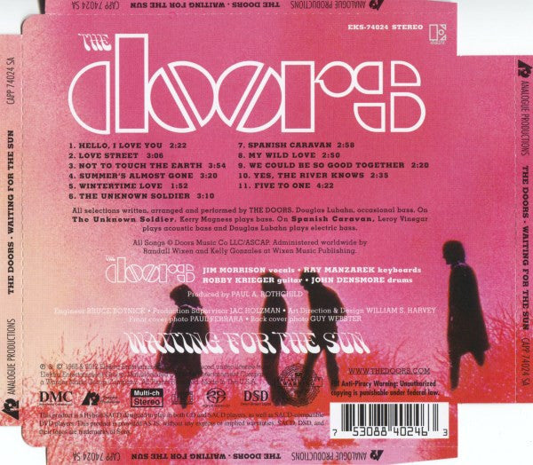 The Doors : Waiting For The Sun (SACD, Hybrid, Multichannel, Album, RE, RM, Sup)