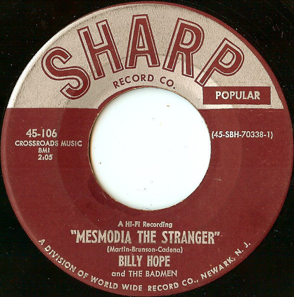 Billy Hope And The Badmen : Little Dogie (7")